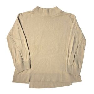 Rag & Bone‎ Ace Cashmere Sweater Womens Large Tan Mock Neck Tunic Oversized